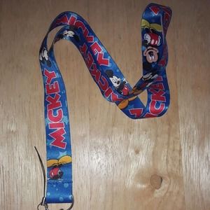 Walt Disney World Mickey Mouse Red Name Lanyard